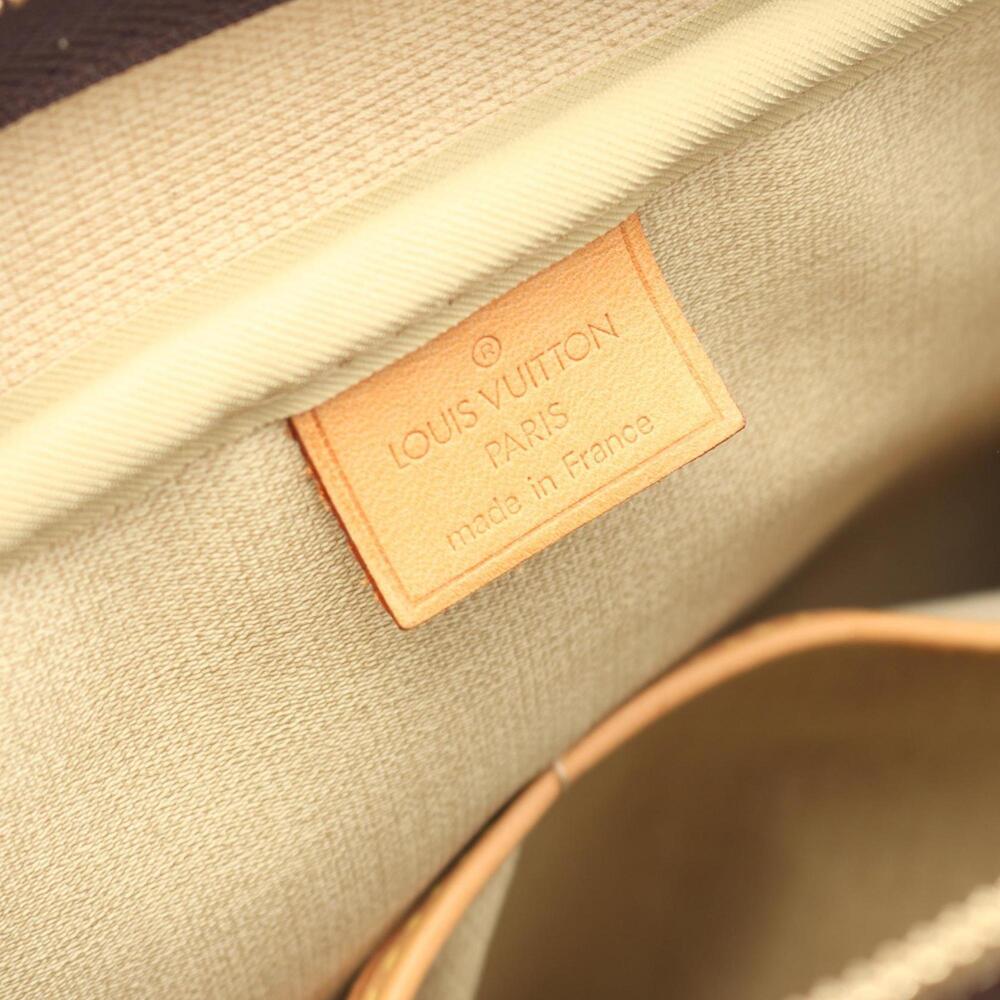 LOUIS VUITTON Authentic Brown Monogram Leather Deauville Bag - Picture 4 of 11
